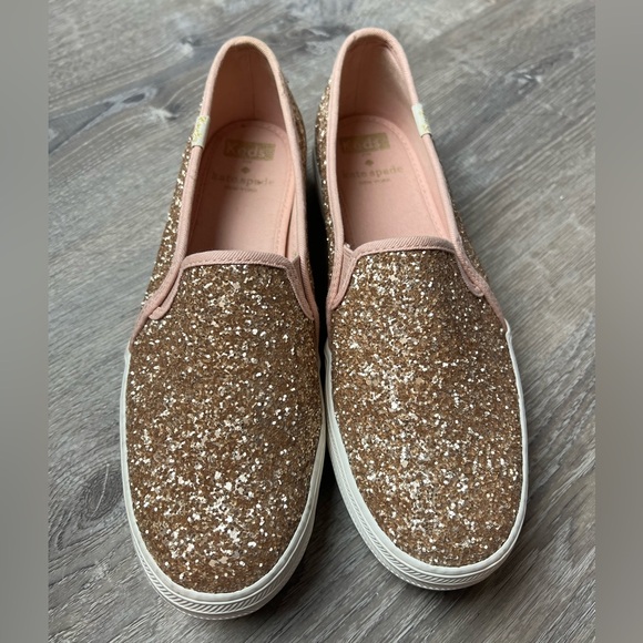 Kate Spade Keds Rose Gold Sparkle Shoes- 7.5 - Picture 1 of 7